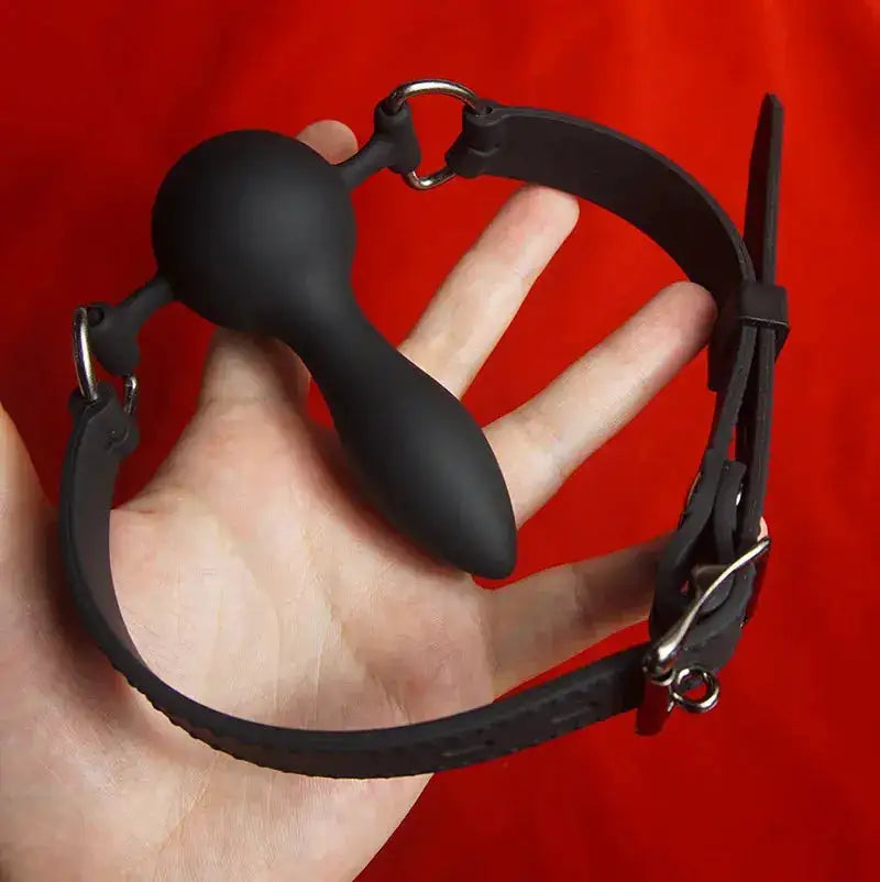 Medical Silicone Dildo Reversible Mouth Gag,BDSM Slave Penis Gags Ball Deep Throat,Bondage Restraints,Sex Toys for Couples Games by Dropshipman