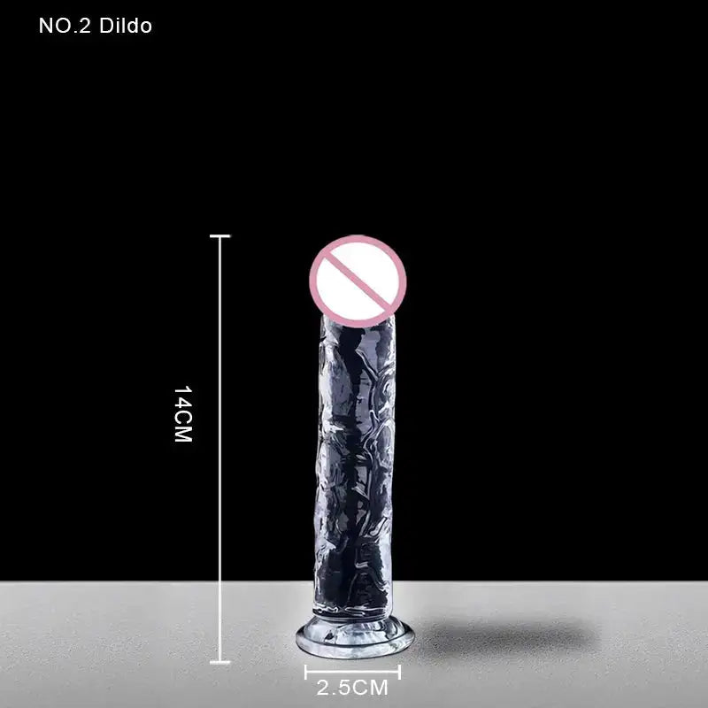 Realistic Suction Cup Dildo Soft Transparent Jelly Penis Sex Toy for Women Solo Lesbian Couples Play by Dropshipman
