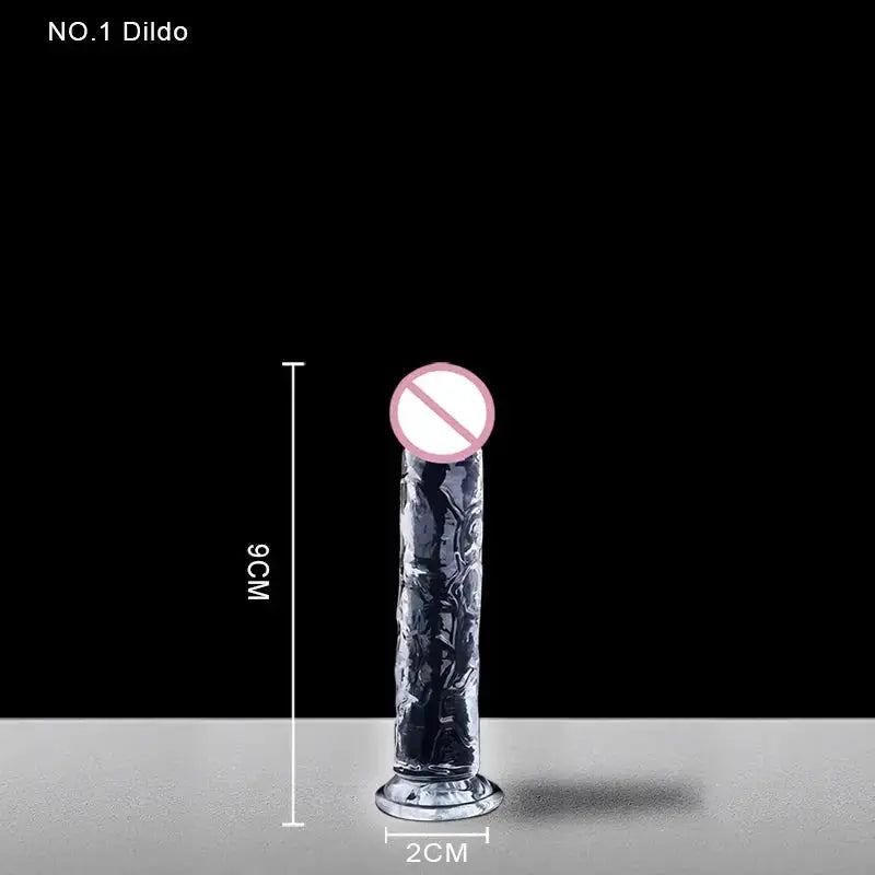 Realistic Suction Cup Dildo Soft Transparent Jelly Penis Sex Toy for Women Solo Lesbian Couples Play by Dropshipman
