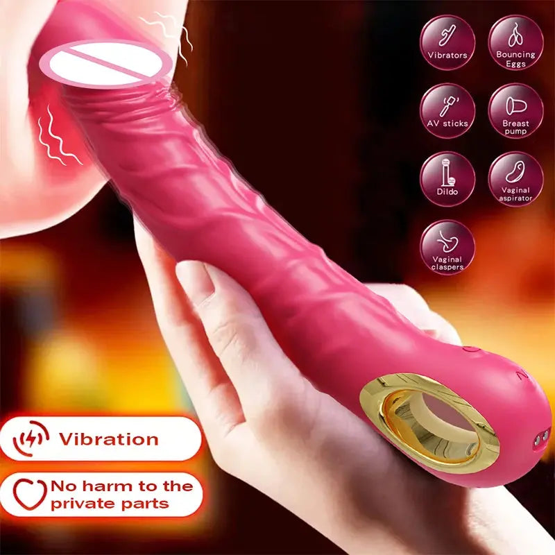 SHOPEZRA L.L.C. dildo vibrator for women with G-spot penetration, vaginal massager, and vibrating clitoris stimulator.