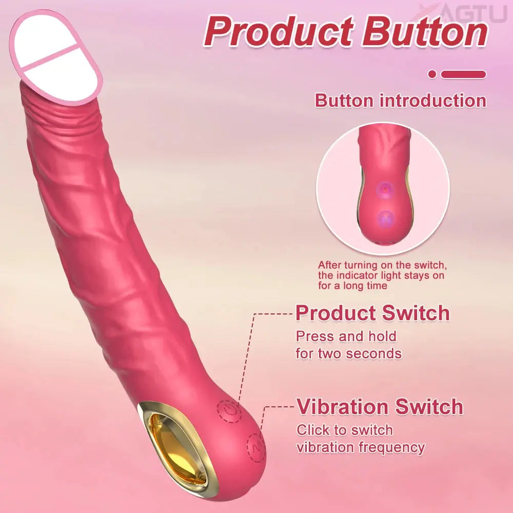 SHOPEZRA L.L.C. dildo vibrator for women with G-spot penetration, vibrating clitoris stimulator, adult sex toy for female pleasure