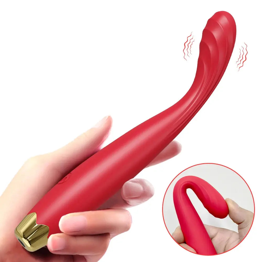 SHOPEZRA L.L.C. Dildo vibrator for women with G-spot penetration, vaginal massager, and vibrating clitoris stimulator.