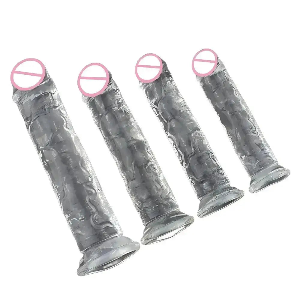 Jelly Dildo 6 sizes Penis Adjustable Strapon Dildo Realistic Sex Toys For Lesbian Women Couples Suction Cup Dildo Pants by Dropshipman