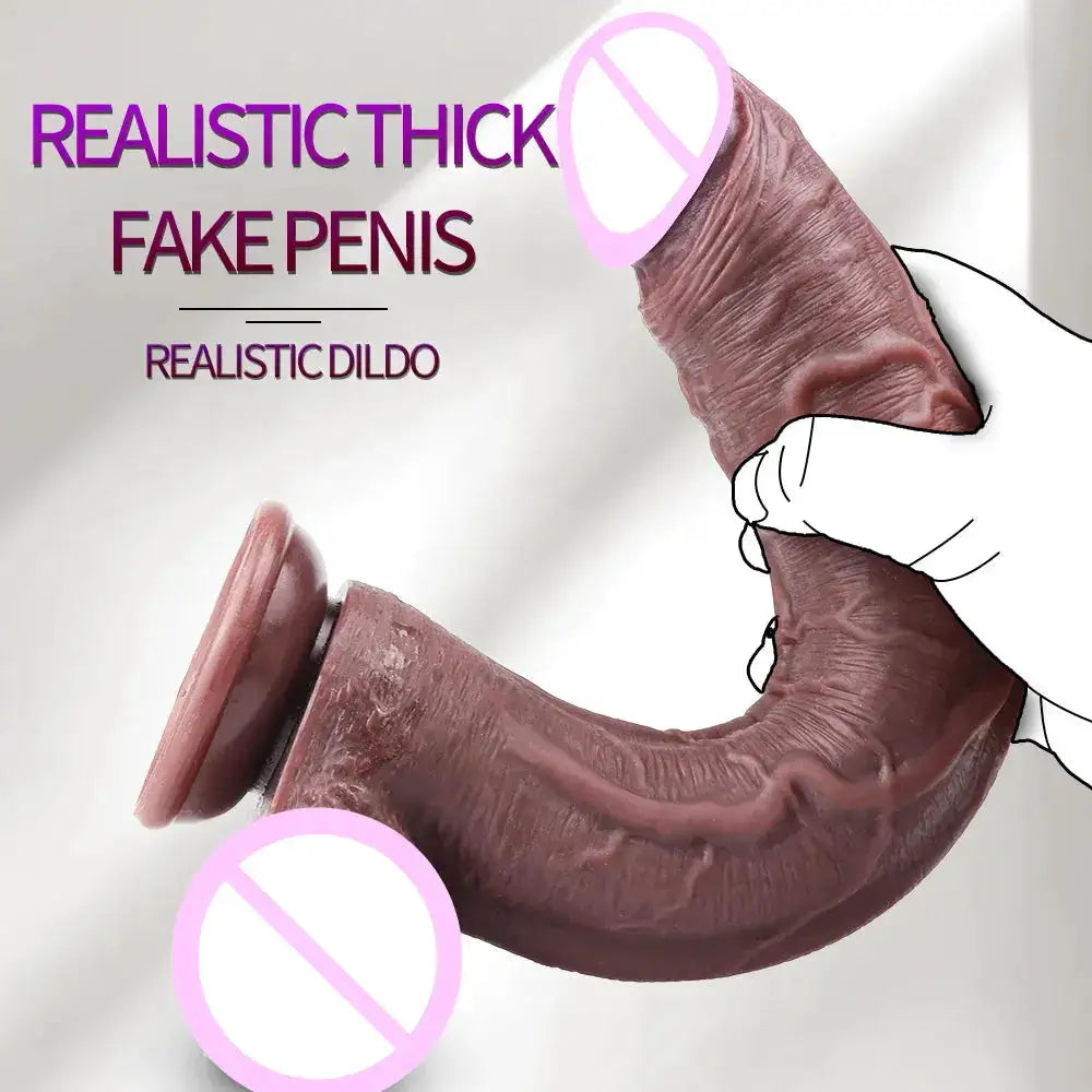 Realistic Dildo for Women Men Liquid Silicone Simulation Penis Butt Plug Thick Dick Sex Shop Big Peni Anal Penetration Sex Toys by Dropshipman