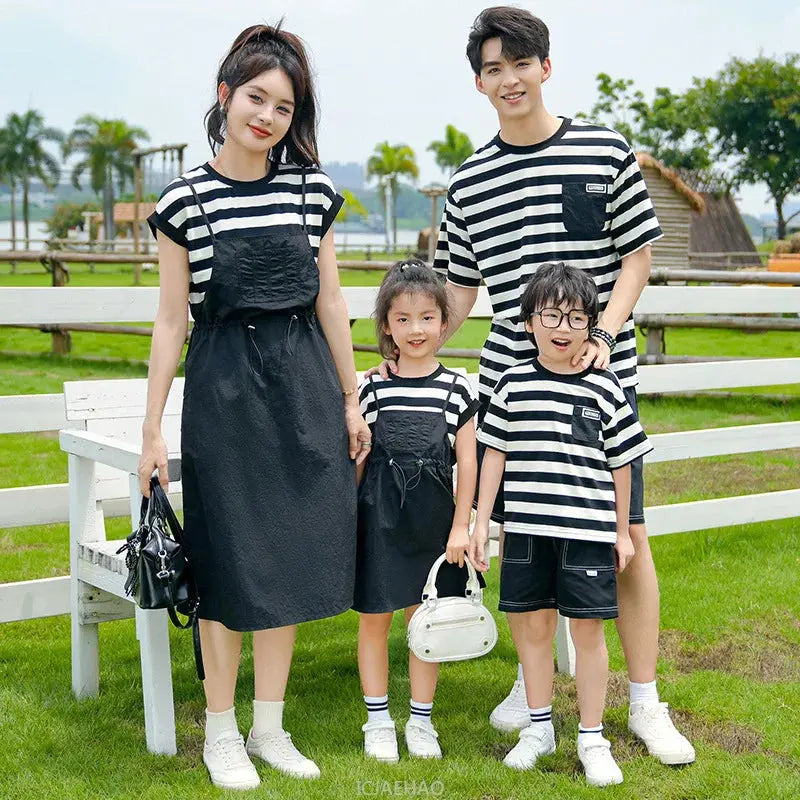 Matching family dresses and shirts for women, mom, daughter, dad, son, brother, sister, casual outfits by SHOPEZRA L.L.C.