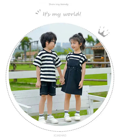 Dress 2025 Woman Family Couple Matching Clothes Parent-child Shirt Sibling Brother Sister Outfits Mom Daughter Dress Dad Son T by Dropshipman