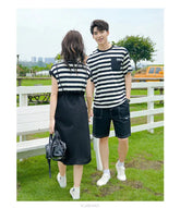 Dress 2025 Woman Family Couple Matching Clothes Parent-child Shirt Sibling Brother Sister Outfits Mom Daughter Dress Dad Son T SHOPEZRA L.L.C.