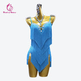 Dress For Dancing Female Dance Suit Evening Dress Latin Competition Costume 2026 Elegant Party Wear Sports Fringed Clothes SHOPEZRA L.L.C.