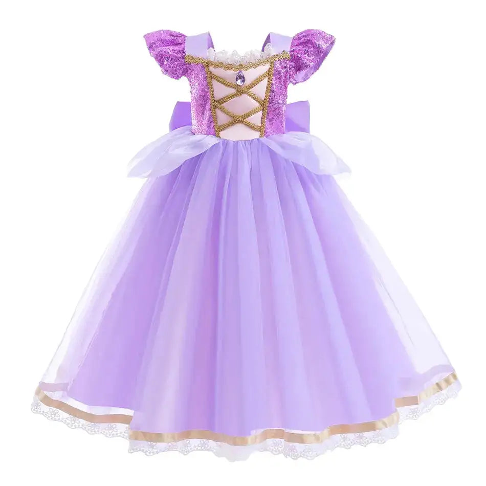 Girl Elsa Anna Dress Princess Costume Snow Queen Dress Baby Halloween Ariel Carnival Clothes Kids Cosplay Clothes Party Clothing by Dropshipman
