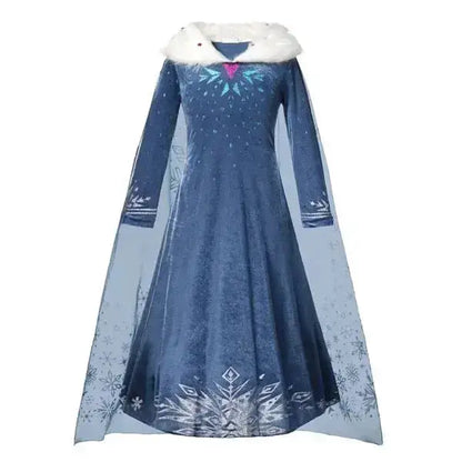 Girl Elsa Anna Dress Princess Costume Snow Queen Dress Baby Halloween Ariel Carnival Clothes Kids Cosplay Clothes Party Clothing by Dropshipman