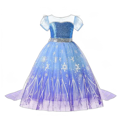 Girl Elsa Anna Dress Princess Costume Snow Queen Dress Baby Halloween Ariel Carnival Clothes Kids Cosplay Clothes Party Clothing by Dropshipman