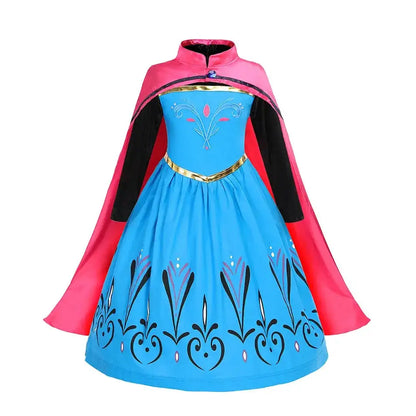 Girl Elsa Anna Dress Princess Costume Snow Queen Dress Baby Halloween Ariel Carnival Clothes Kids Cosplay Clothes Party Clothing by Dropshipman