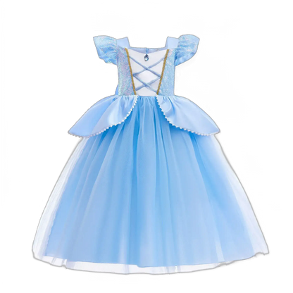 Girl Elsa Anna Dress Princess Costume Snow Queen Dress Baby Halloween Ariel Carnival Clothes Kids Cosplay Clothes Party Clothing by Dropshipman