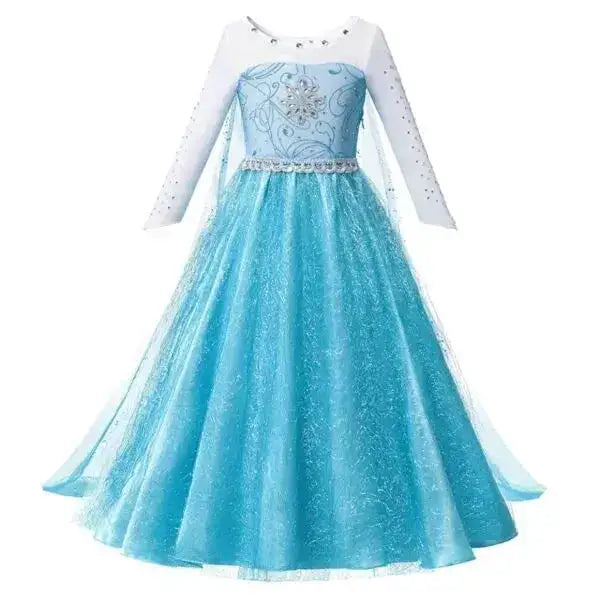 Girl Elsa Anna Dress Princess Costume Snow Queen Dress Baby Halloween Ariel Carnival Clothes Kids Cosplay Clothes Party Clothing by Dropshipman