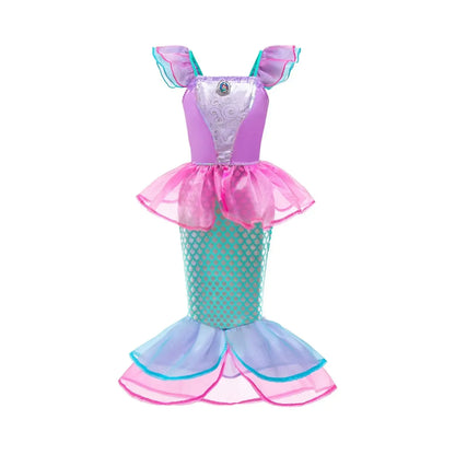 Girl Elsa Anna Dress Princess Costume Snow Queen Dress Baby Halloween Ariel Carnival Clothes Kids Cosplay Clothes Party Clothing SHOPEZRA L.L.C.