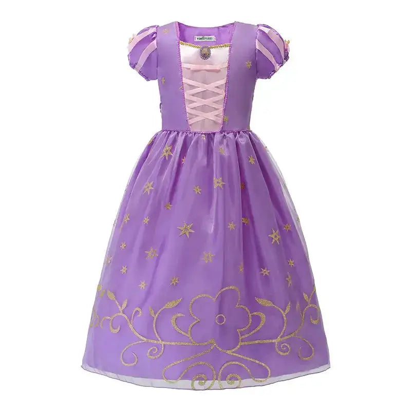 Girl Elsa Anna Dress Princess Costume Snow Queen Dress Baby Halloween Ariel Carnival Clothes Kids Cosplay Clothes Party Clothing by Dropshipman