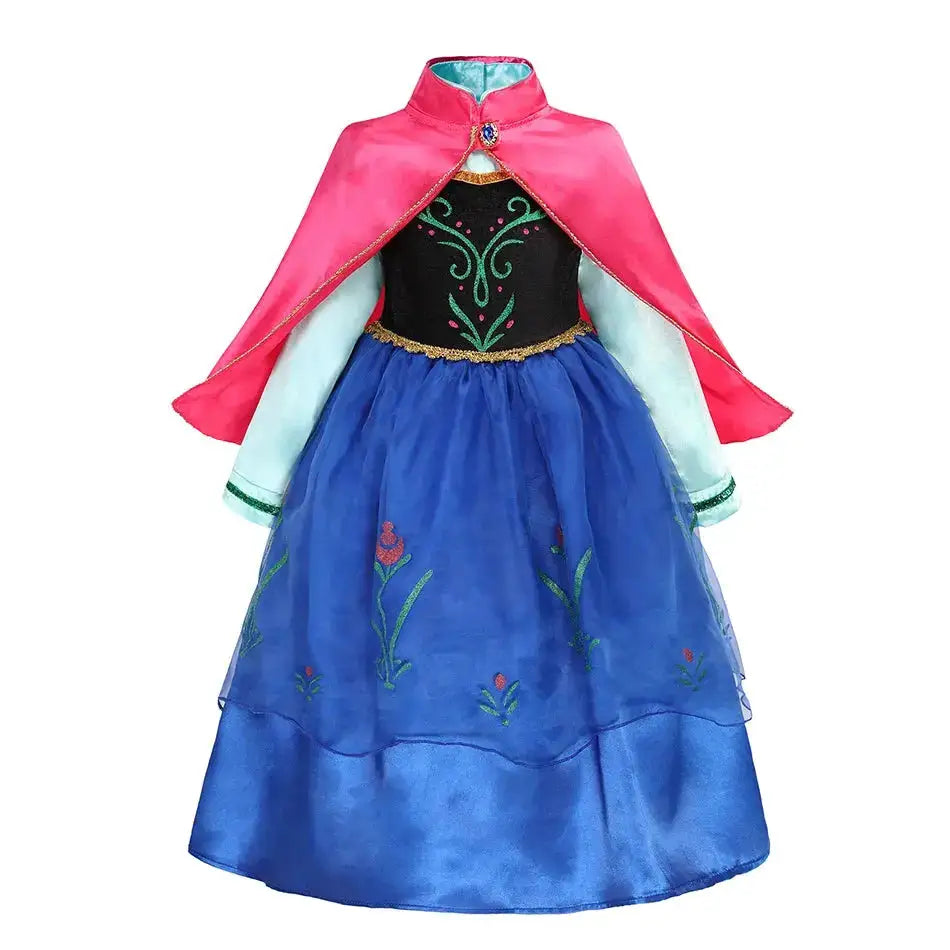Girl Elsa Anna Dress Princess Costume Snow Queen Dress Baby Halloween Ariel Carnival Clothes Kids Cosplay Clothes Party Clothing by Dropshipman