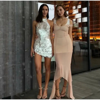 Mesh Overlay Lace Hem Slip Midi Dress Slim Spaghetti Strap Sheer 2026 Summer Elegant Women Bodycon Dress Retro Date Lady Gown by Dropshipman
