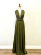 Bridesmaid Dress, Olive Green Maxi Bridesmaid Dress, Bridal Party Convertible Dress, Multiway Infinity Dress, Custom Dress SHOPEZRA L.L.C.