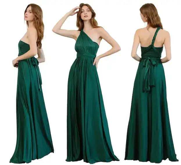 Bridesmaid Dress, Olive Green Maxi Bridesmaid Dress, Bridal Party Convertible Dress, Multiway Infinity Dress, Custom Dress by Dropshipman