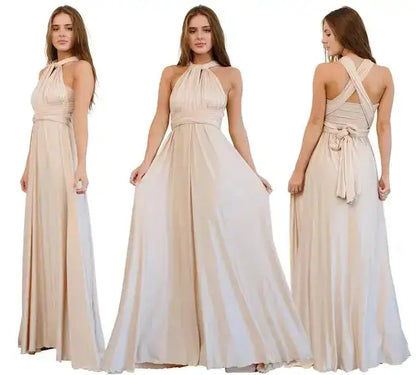 Bridesmaid Dress, Olive Green Maxi Bridesmaid Dress, Bridal Party Convertible Dress, Multiway Infinity Dress, Custom Dress by Dropshipman