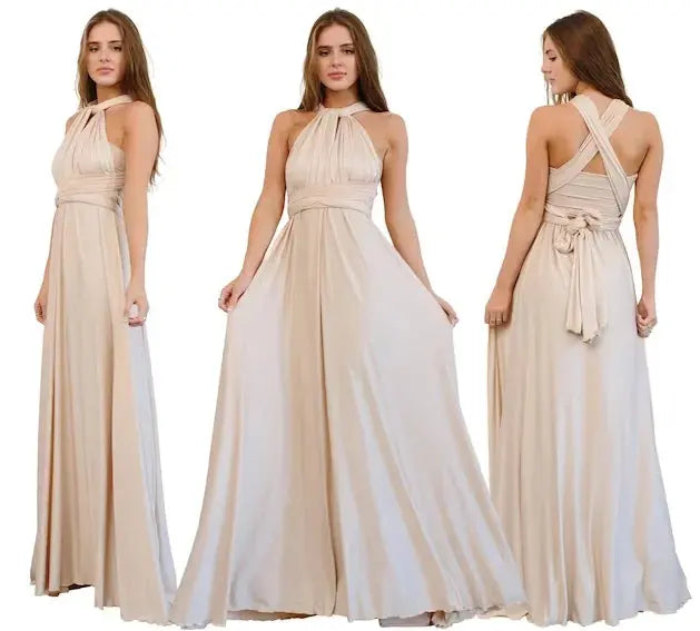 Bridesmaid Dress, Olive Green Maxi Bridesmaid Dress, Bridal Party Convertible Dress, Multiway Infinity Dress, Custom Dress SHOPEZRA L.L.C.