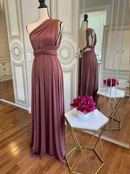 Bridesmaid Dress, Olive Green Maxi Bridesmaid Dress, Bridal Party Convertible Dress, Multiway Infinity Dress, Custom Dress by Dropshipman