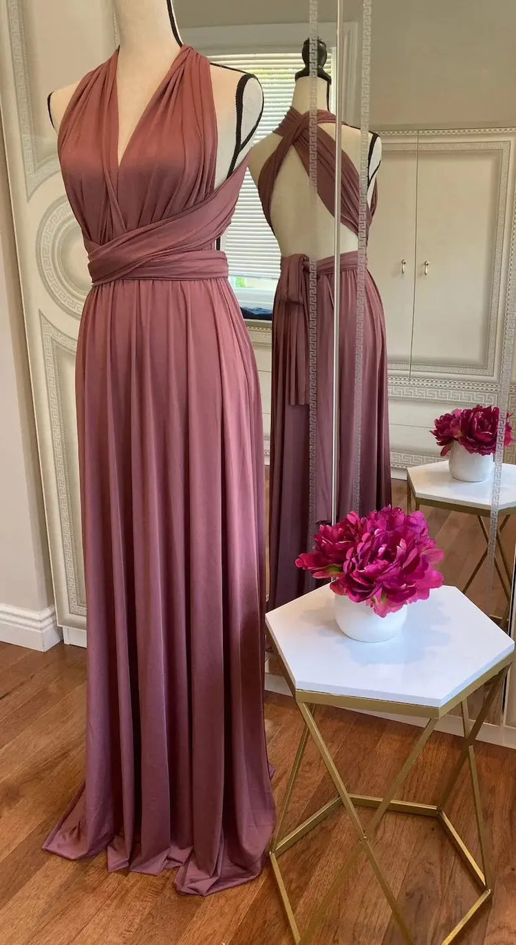 Bridesmaid Dress, Olive Green Maxi Bridesmaid Dress, Bridal Party Convertible Dress, Multiway Infinity Dress, Custom Dress SHOPEZRA L.L.C.