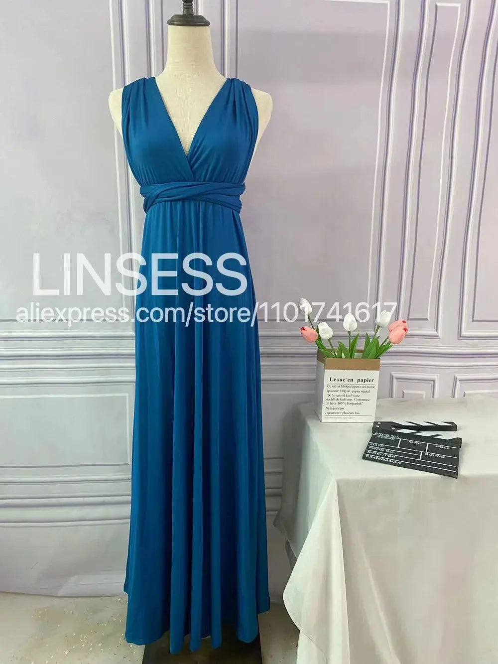 Olive green maxi bridesmaid dress by SHOPEZRA L.L.C., convertible multiway infinity dress for bridal party, stylish and elegant.