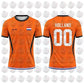 Netherlands Flag Print Football Jersey Family Style Adult Casual Outdoor Support Gift Breathable Short Sleeved Sports Jersey Top SHOPEZRA L.L.C.
