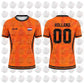 Netherlands Flag Print Football Jersey Family Style Adult Casual Outdoor Support Gift Breathable Short Sleeved Sports Jersey Top SHOPEZRA L.L.C.