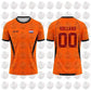 Netherlands Flag Print Football Jersey Family Style Adult Casual Outdoor Support Gift Breathable Short Sleeved Sports Jersey Top SHOPEZRA L.L.C.
