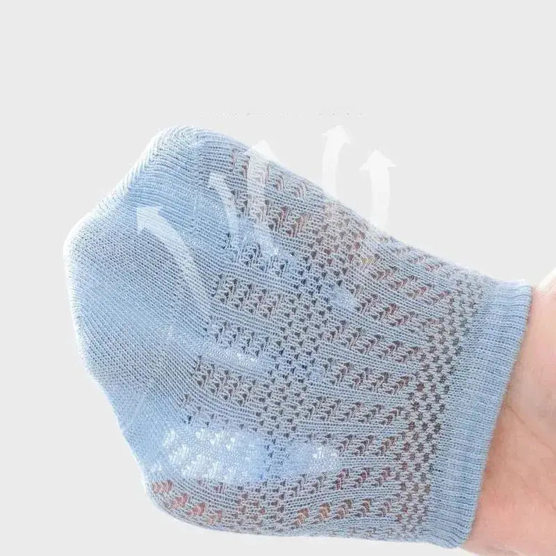3pairs/lot RAISE 6 Colored Non-slip Baby Girl Sock Breathable Thin Infant Girl Cotton Socks Kids Mesh Socks Children&