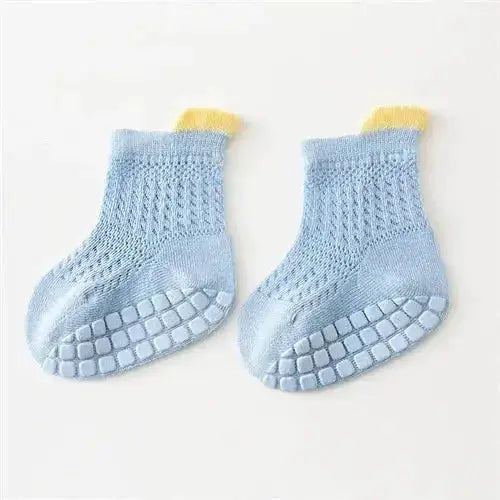 3pairs/lot RAISE 6 Colored Non-slip Baby Girl Sock Breathable Thin Infant Girl Cotton Socks Kids Mesh Socks Children&