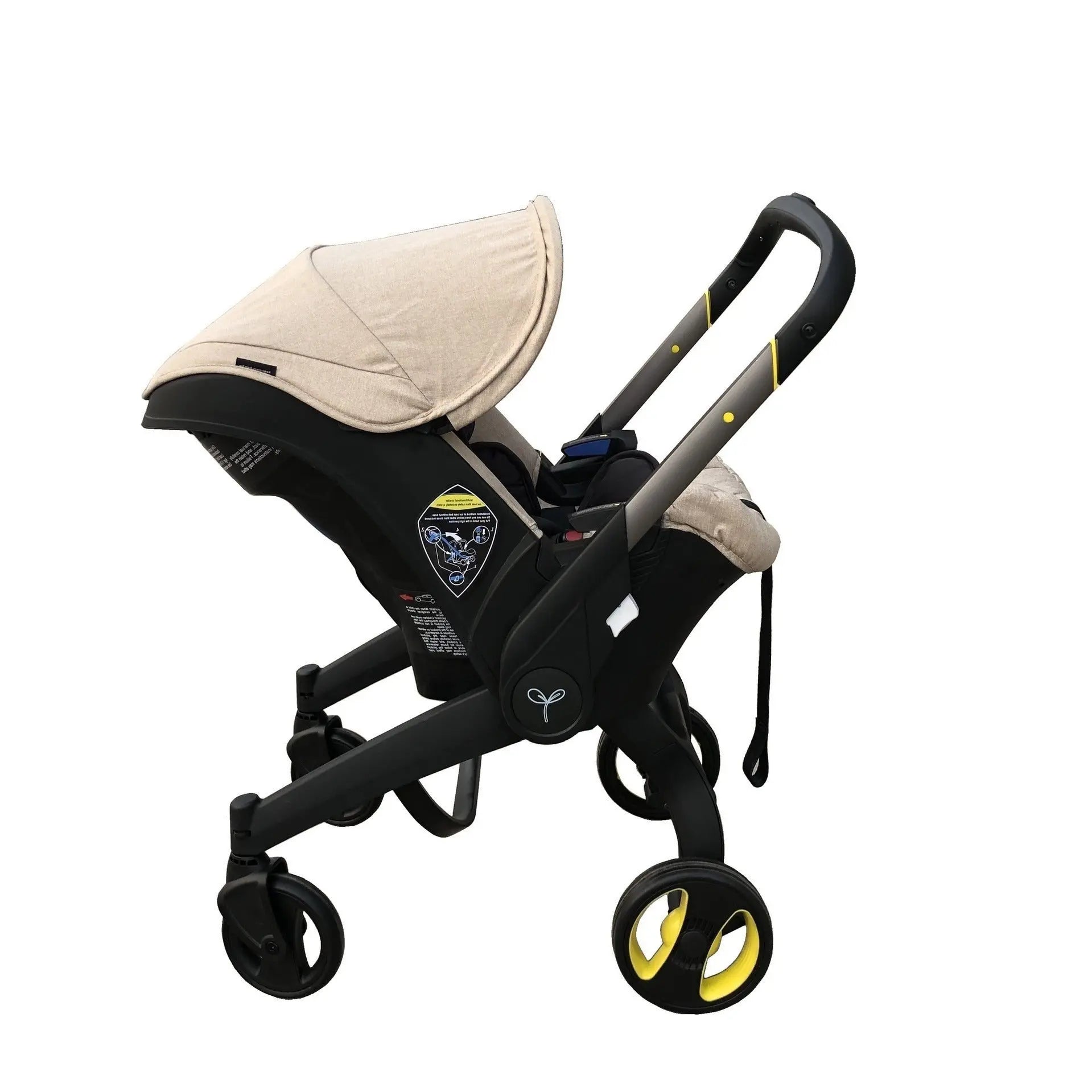 Lightweight gray multi-functional baby stroller by SHOPEZRA L.L.C., foldable design with elastic fabric for easy handling.