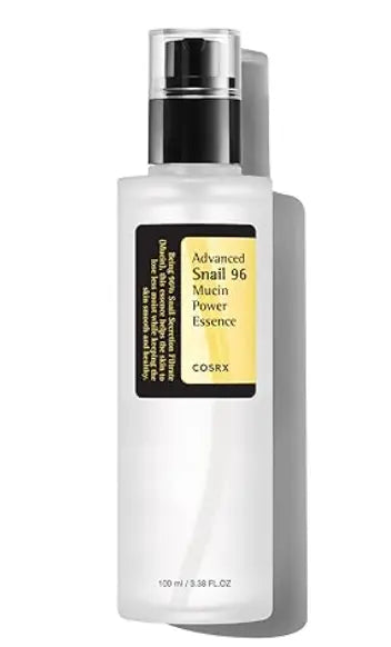 Snail mucin moisturizer in a sleek bottle for revitalizing and hydrating skin, featuring advanced snail 96 mucin power essence.