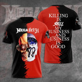 Mens T Shirt Rock Megadeth Band 3D Print T-shirt Men Fashion Short Sleeve Tops Tees Kids Clothing Punk Hip Hop Harajuku Tops SHOPEZRA L.L.C.