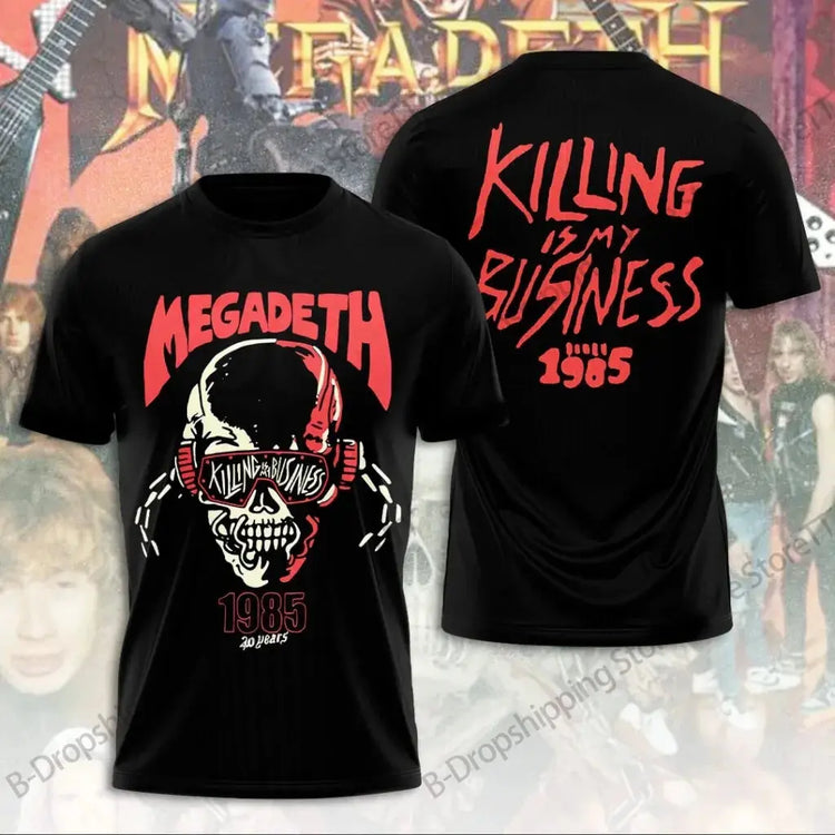 Mens T Shirt Rock Megadeth Band 3D Print T-shirt Men Fashion Short Sleeve Tops Tees Kids Clothing Punk Hip Hop Harajuku Tops SHOPEZRA L.L.C.