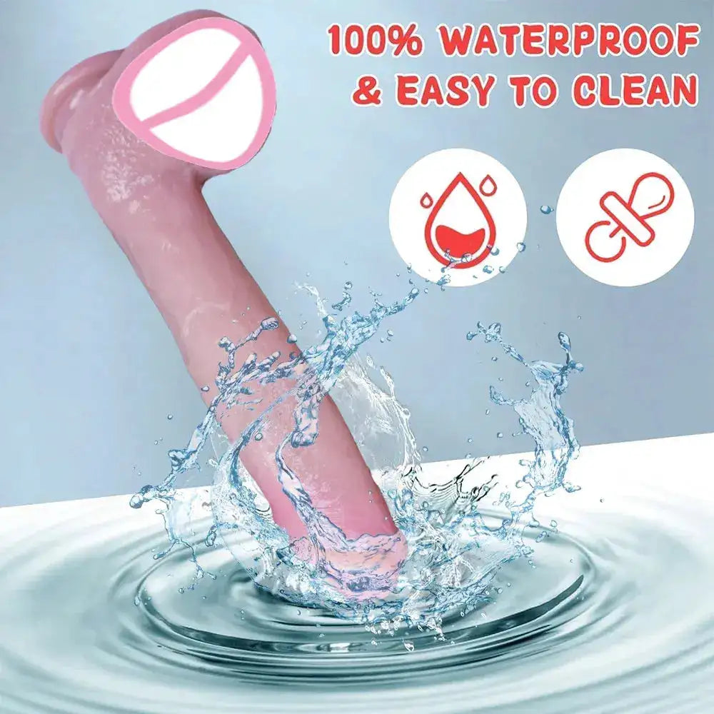 Lifelike Liquid Silicone Dildo – Multi Sizes,Waterproof, Skin Friendly, Suction Anywhere Smooth for Hands-Free Play by Dropshipman