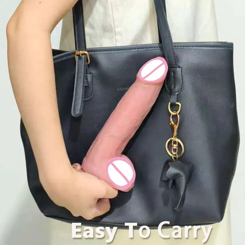 Lifelike Liquid Silicone Dildo – Multi Sizes,Waterproof, Skin Friendly, Suction Anywhere Smooth for Hands-Free Play by Dropshipman
