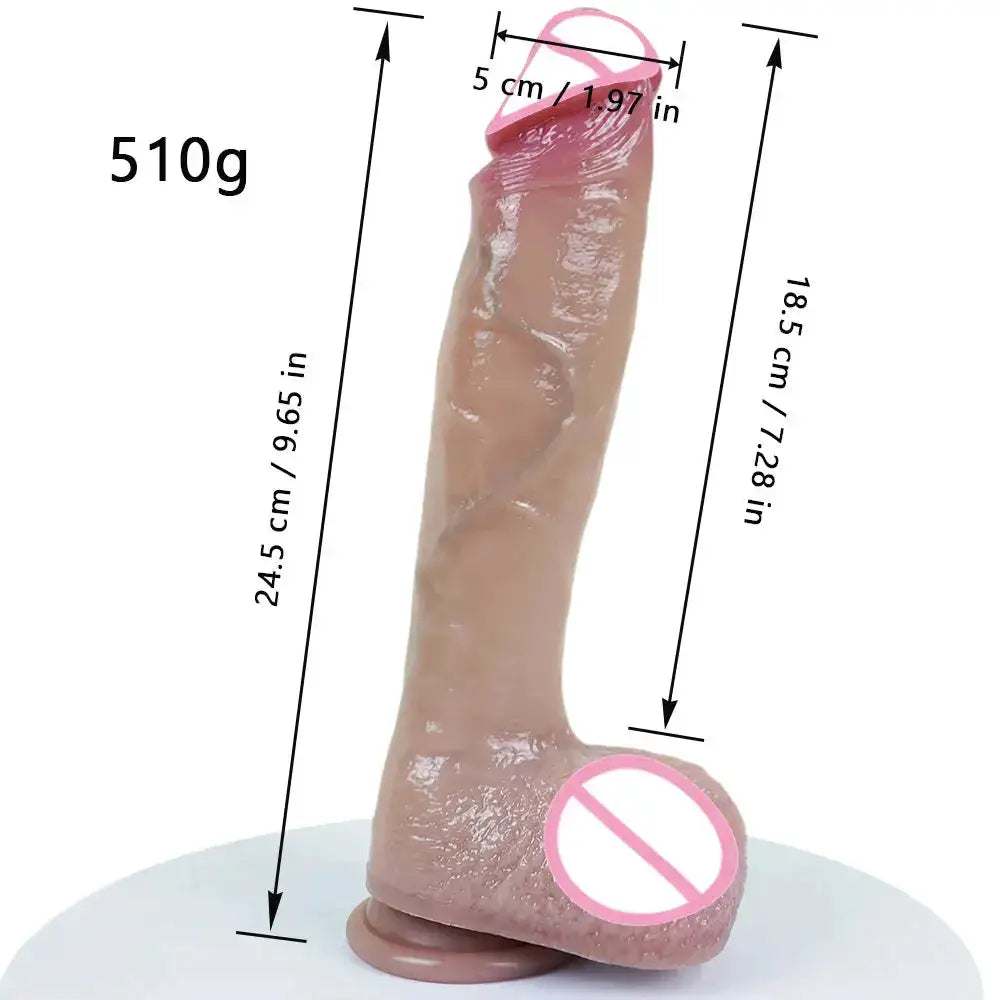 Lifelike Liquid Silicone Dildo – Multi Sizes,Waterproof, Skin Friendly, Suction Anywhere Smooth for Hands-Free Play by Dropshipman
