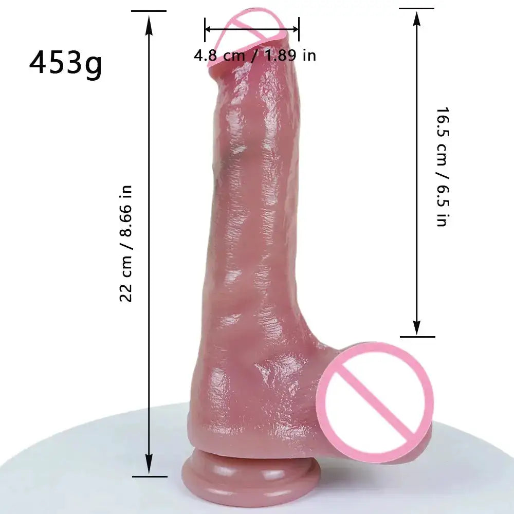 Lifelike Liquid Silicone Dildo – Multi Sizes,Waterproof, Skin Friendly, Suction Anywhere Smooth for Hands-Free Play by Dropshipman
