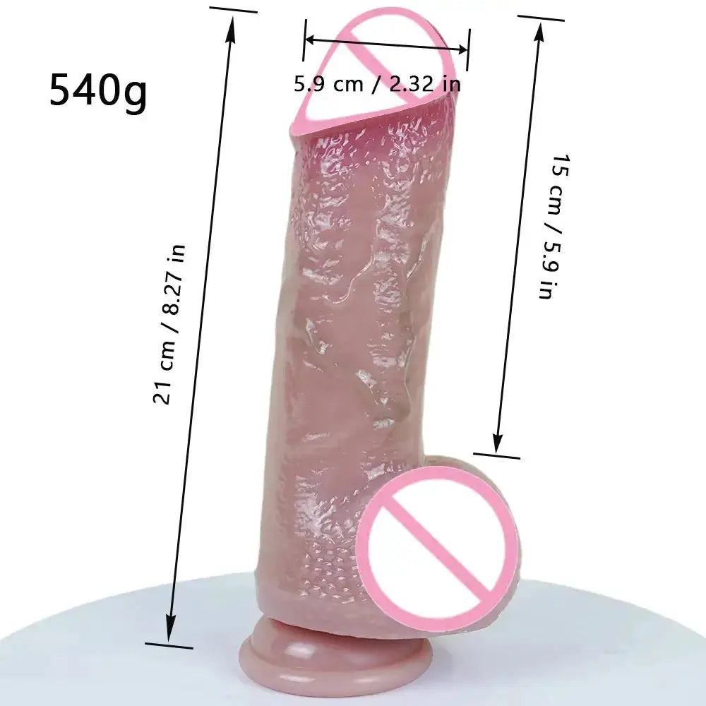 Lifelike Liquid Silicone Dildo – Multi Sizes,Waterproof, Skin Friendly, Suction Anywhere Smooth for Hands-Free Play by Dropshipman