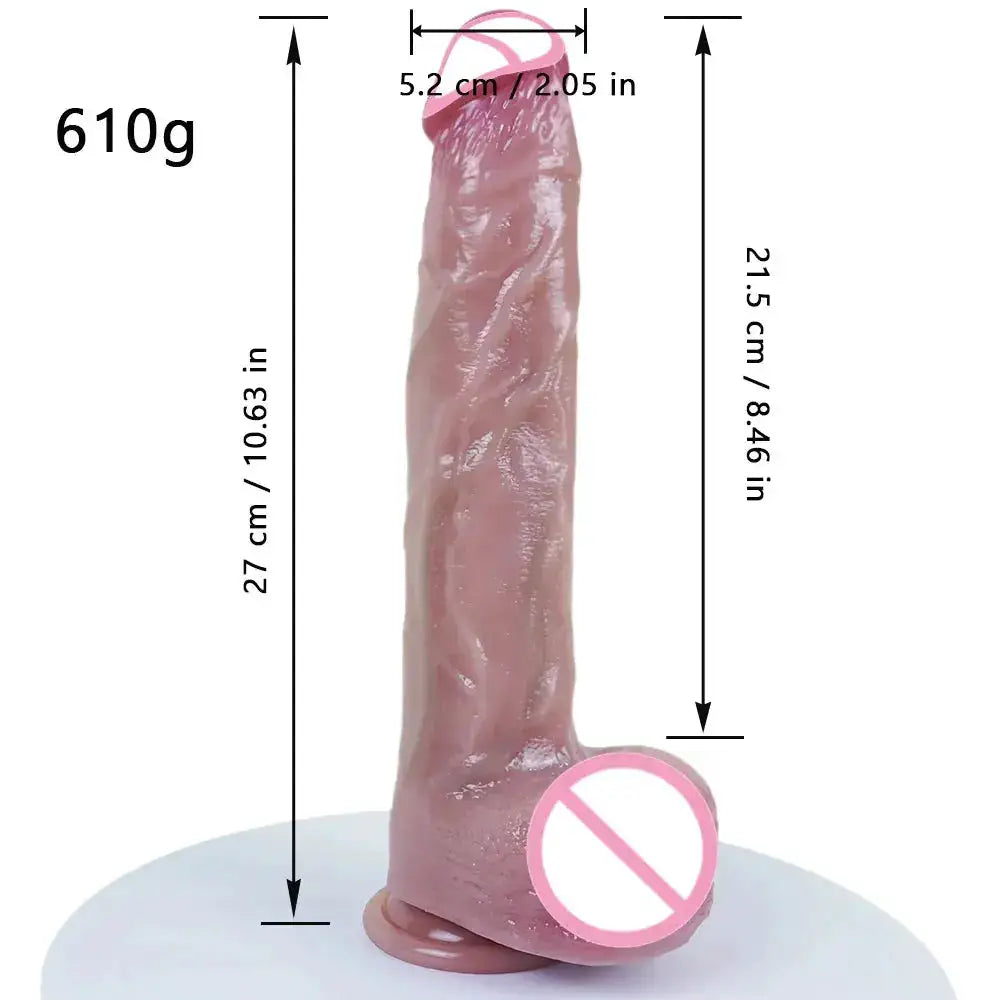 Lifelike Liquid Silicone Dildo – Multi Sizes,Waterproof, Skin Friendly, Suction Anywhere Smooth for Hands-Free Play by Dropshipman