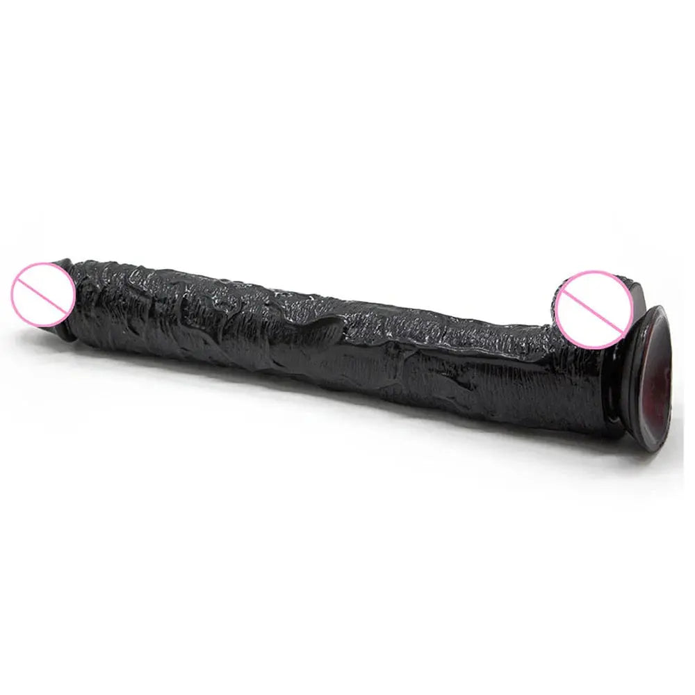 Realistic 43cm long dildo for women with suction cup, flexible design, and G-spot stimulation, made by SHOPEZRA L.L.C.