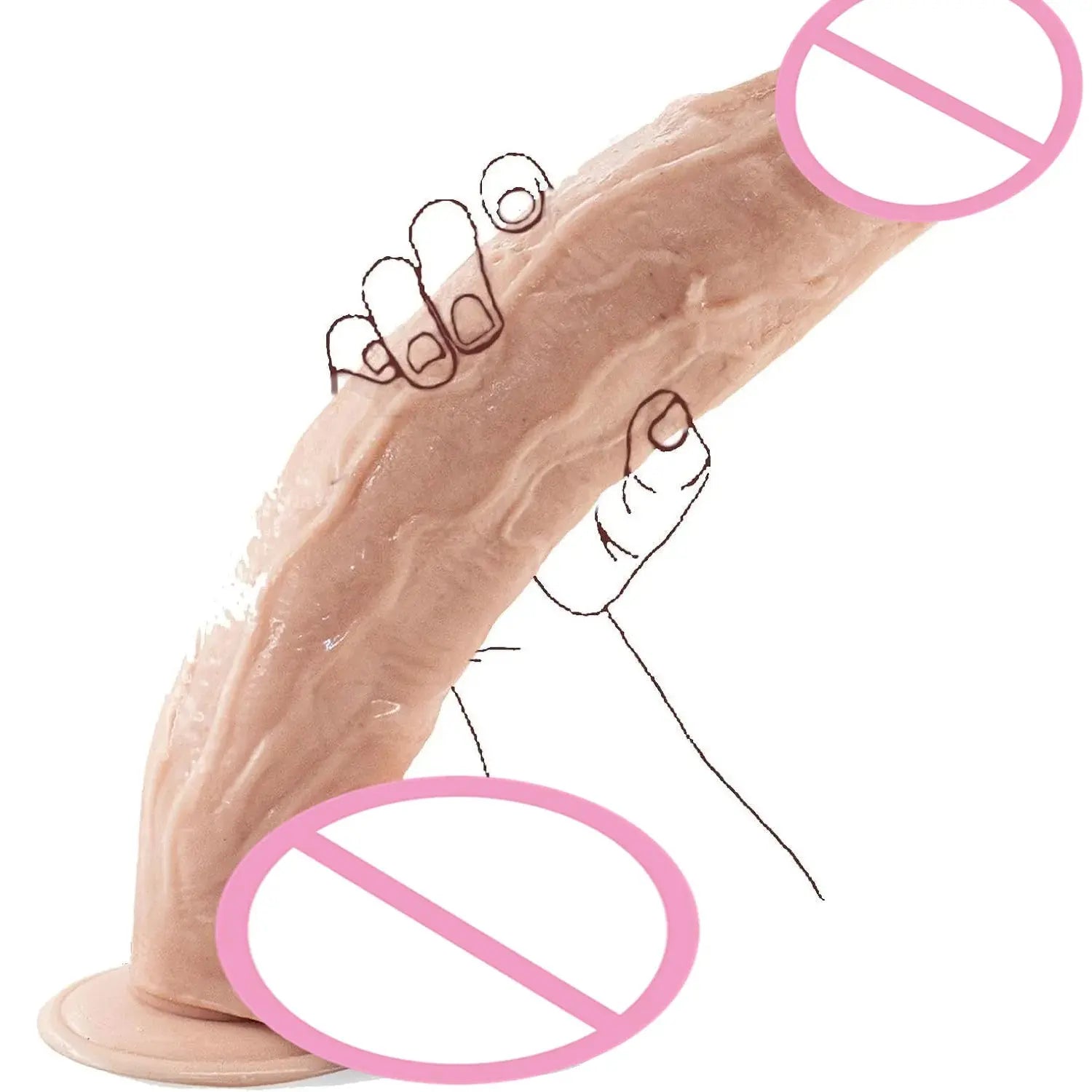 Realistic black dildo with suction cup from SHOPEZRA L.L.C., adult sex toy designed for women’s masturbation and intimate pleasure.