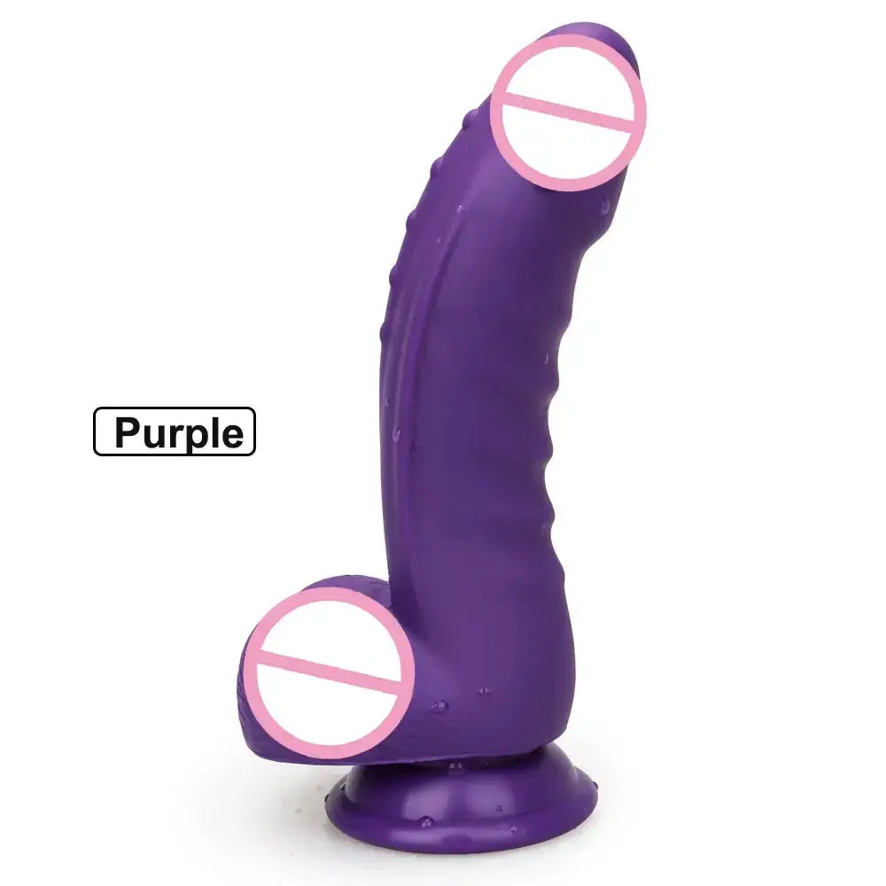 Realistic 6.8-inch silicone dildo with detailed penis design, ideal for female adult pleasure, from SHOPEZRA L.L.C.