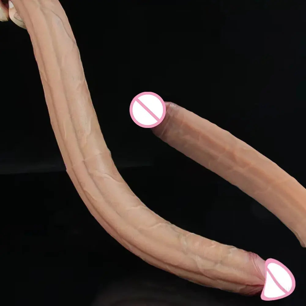 Shopezra L.L.C. 50cm realistic double head dildo with flexible design for women, suitable for masturbation, anal, and lesbian play.