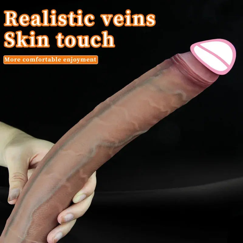 Realistic 50cm double-head dildo with flexible design, for women and anal use, from SHOPEZRA L.L.C., suitable for masturbation and sex play.