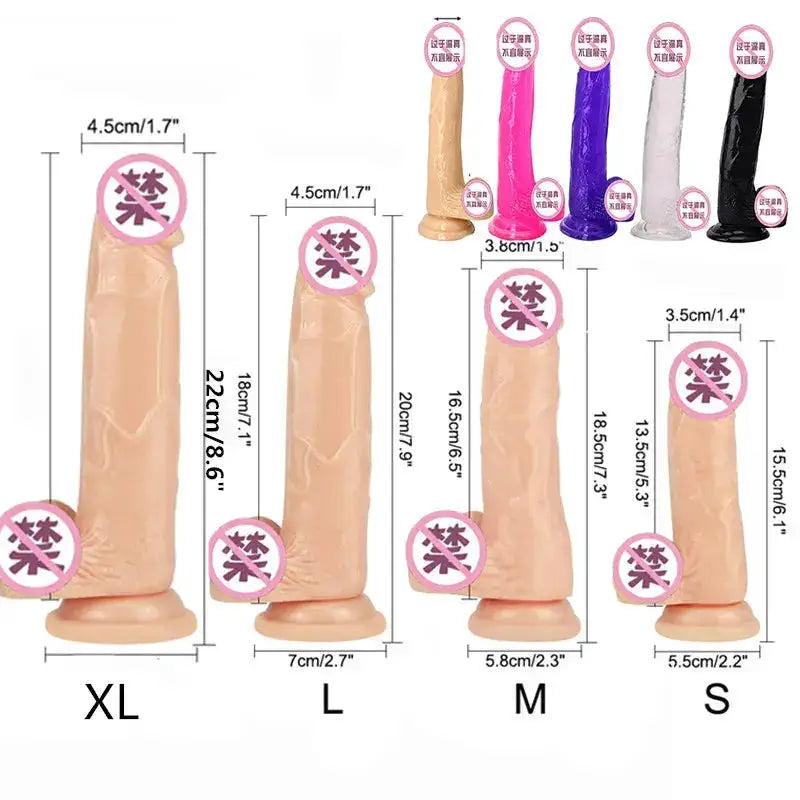 Huge Dildo Erotic Soft Anal Butt Plug Realistic Penis Strong Suction Cup Dick Toy for Adult G-spot Orgasm Sex Toys for Woman by Dropshipman